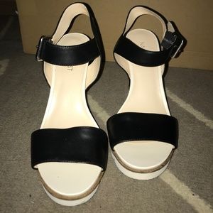 Nine West Leather Wedge Sandal
